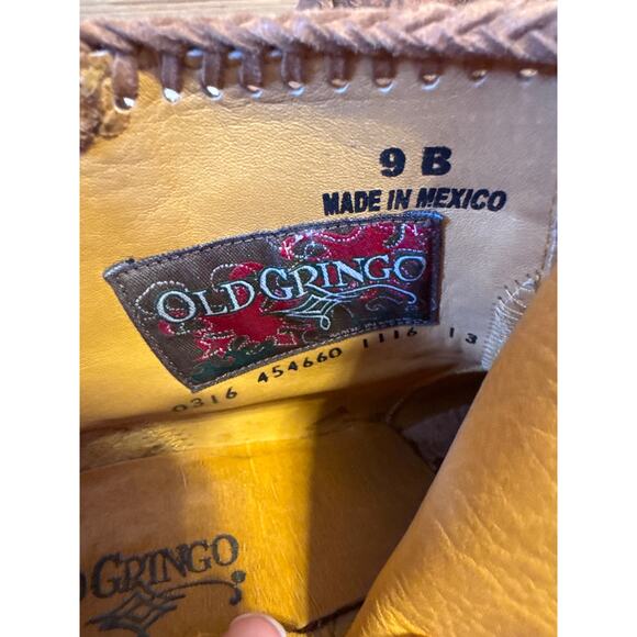 Old Gringo Adela Women's 9 Leopard Fringe Distressed Leather Ankle Boots - Picture 9 of 10